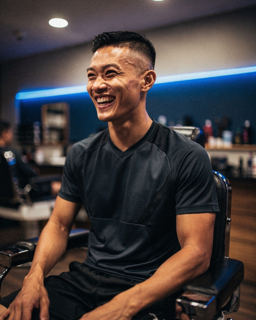 Fresh fade at the barbershop
